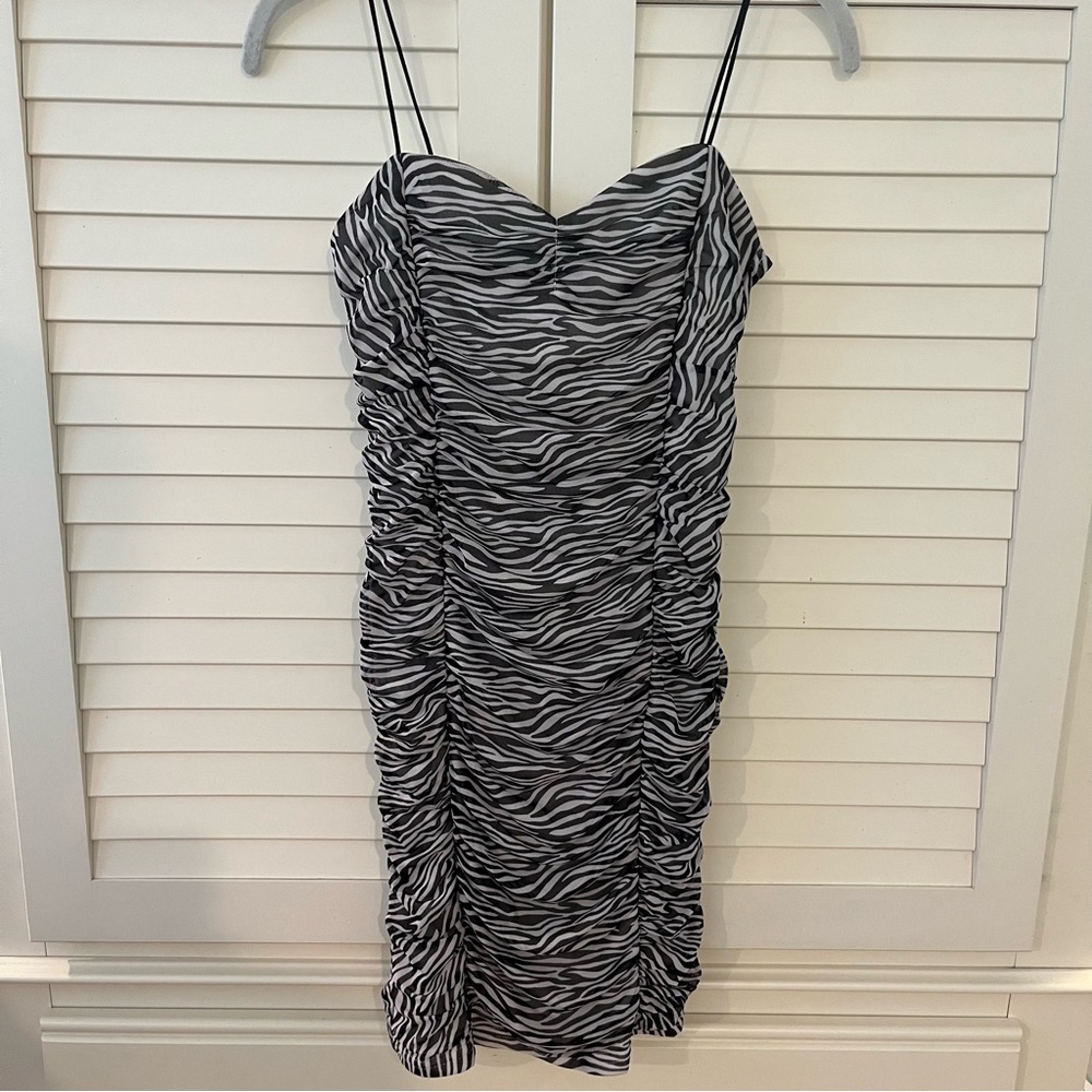 zebra mini dress